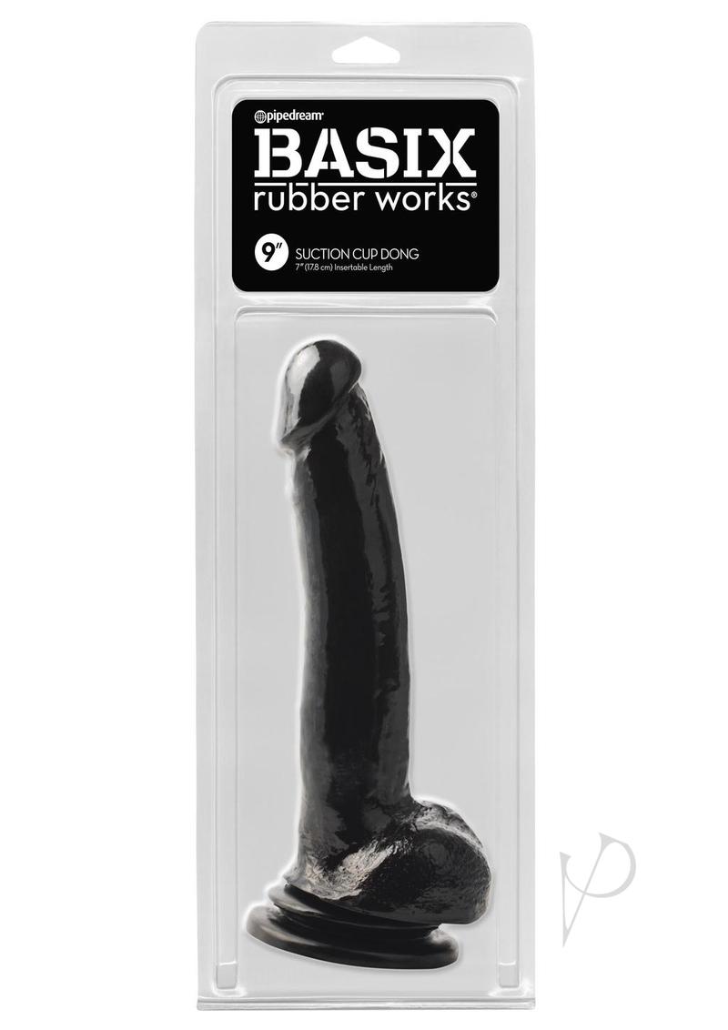 Basix 9 Suction Cup Dong Black